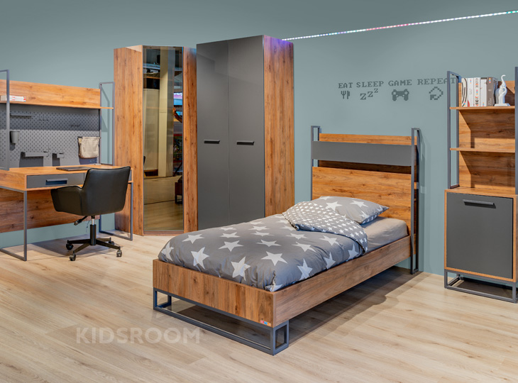 Almila Legend | Walnoot | Tienerkamer | Grijs
