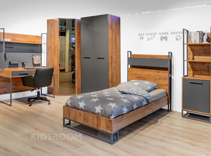 Almila Legend | Walnoot | Tienerkamer | Wit