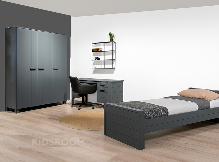 Woood Dennis Tienerkamer | Zwart