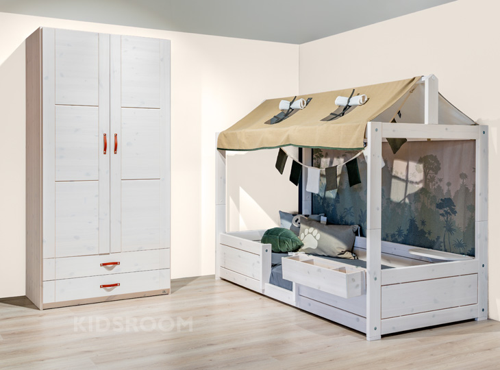 Lifetime Kinderkamer | 4-in-1 Bed | 2-Deurskast | Beige