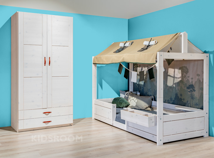 Lifetime Kinderkamer | 4-in-1 Bed | 2-Deurskast | Blauw