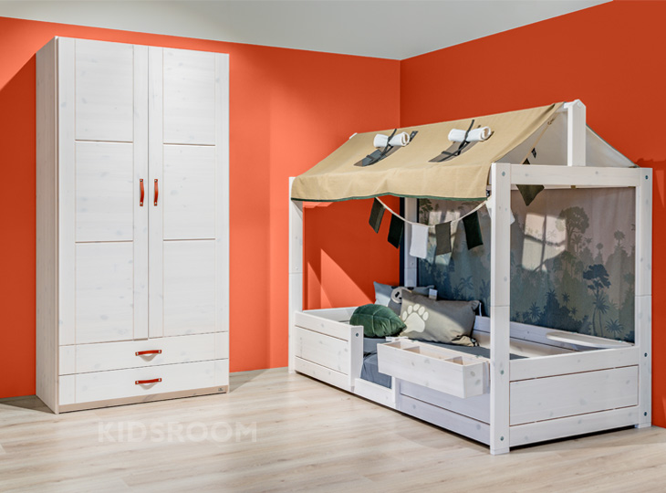 Lifetime Kinderkamer | 4-in-1 Bed | 2-Deurskast | Bruin