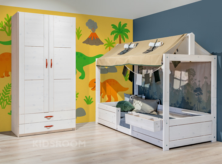 Lifetime Kinderkamer | 4-in-1 Bed | 2-Deurskast | Dino