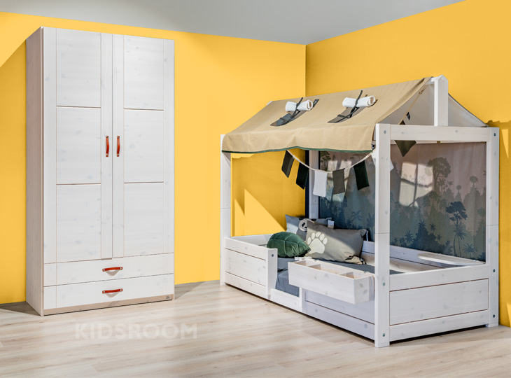 Lifetime Kinderkamer | 4-in-1 Bed | 2-Deurskast | Geel