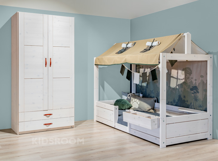 Lifetime Kinderkamer | 4-in-1 Bed | 2-Deurskast | Grijs