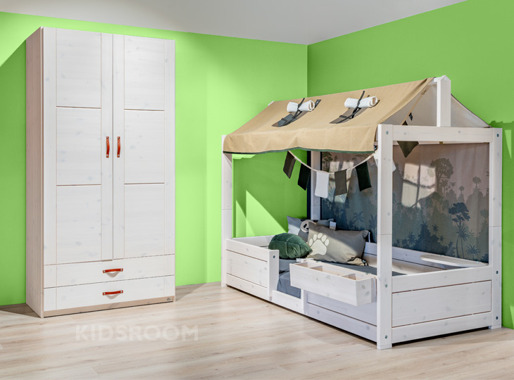 Lifetime Kinderkamer | 4-in-1 Bed | 2-Deurskast | Groen