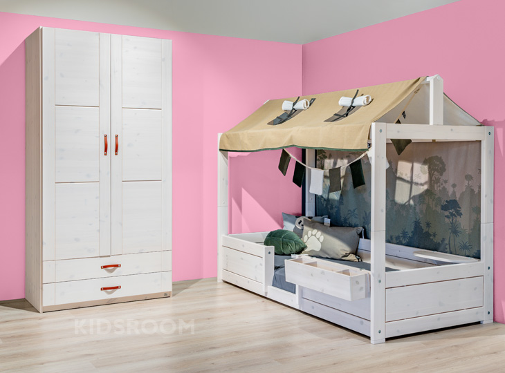 Lifetime Kinderkamer | 4-in-1 Bed | 2-Deurskast | Roze