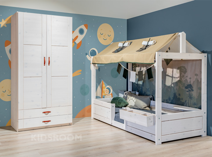 Lifetime Kinderkamer | 4-in-1 Bed | 2-Deurskast | Ruimtevaart