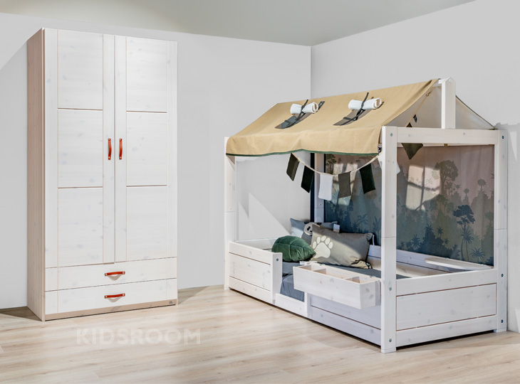 Lifetime Kinderkamer | 4-in-1 Bed | 2-Deurskast | Wit