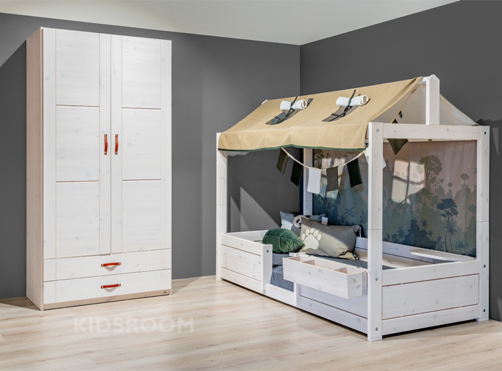 Lifetime Kinderkamer | 4-in-1 Bed | 2-Deurskast | Zwart