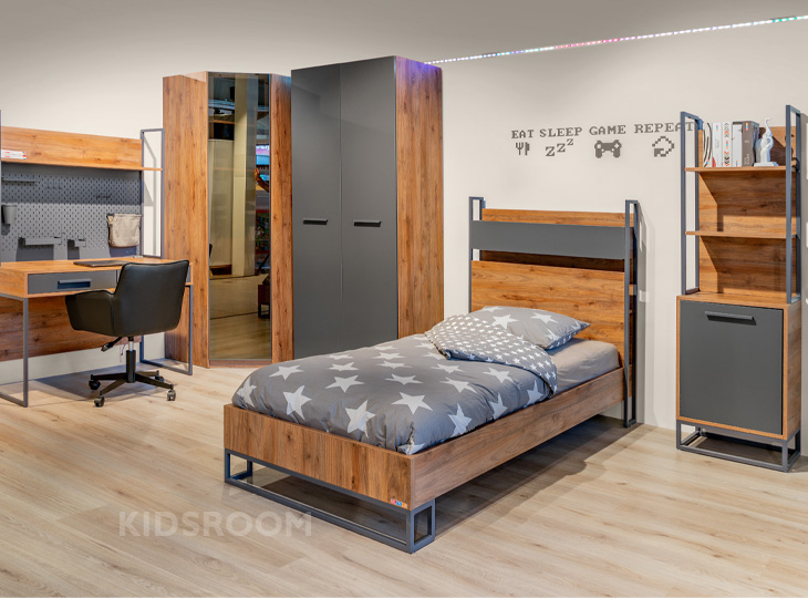 Almila Legend | Walnoot Kinderkamer | Beige