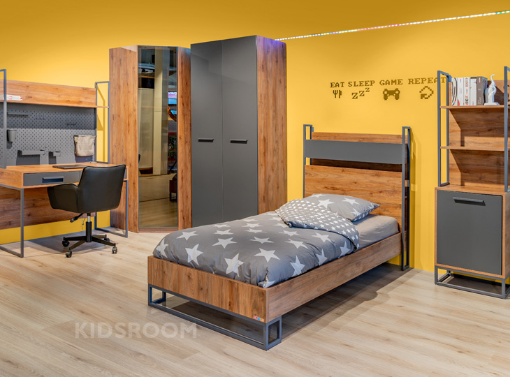 Almila Legend | Walnoot Kinderkamer | Geel