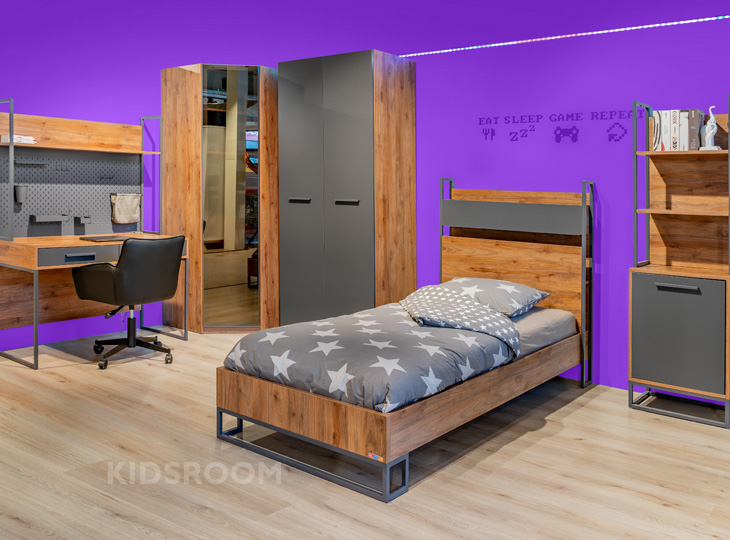 Almila Legend | Walnoot Kinderkamer | Paars