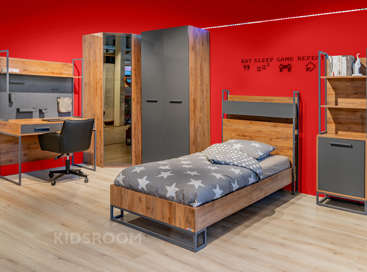 Almila Legend | Walnoot Kinderkamer | Rood