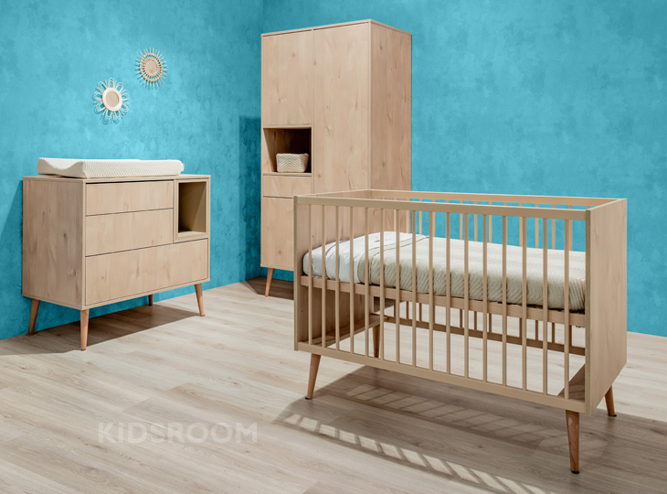 Quax Cocoon Natural Oak | Babykamer | Blauw