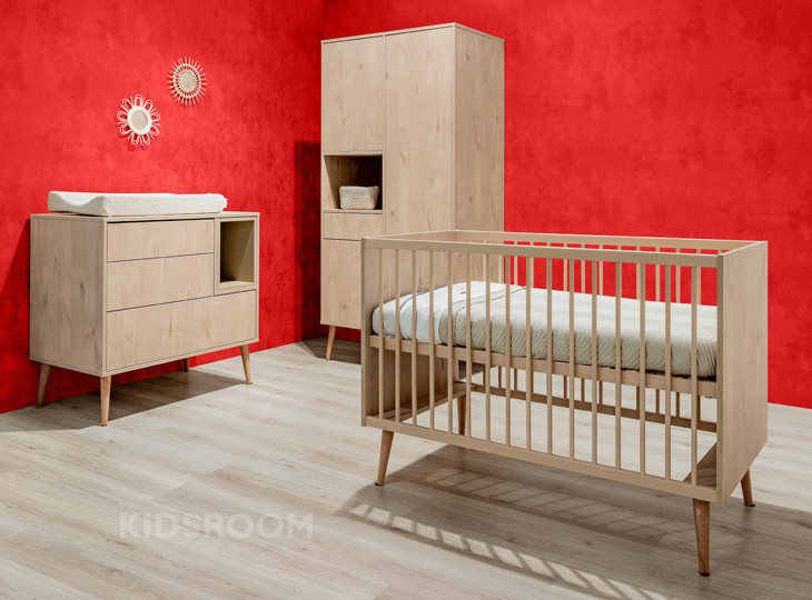 Quax Cocoon Natural Oak | Babykamer | Rood