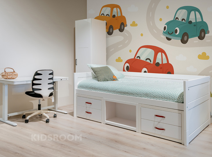 Lifetime Tienerkamer - Kajuitbed 120x200 en Bureau | Auto