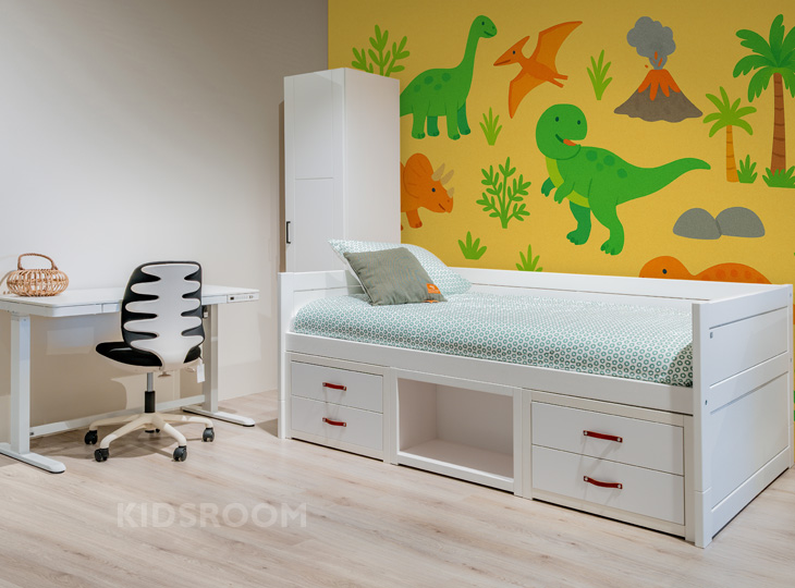 Lifetime Tienerkamer - Kajuitbed 120x200 en Bureau | Dino