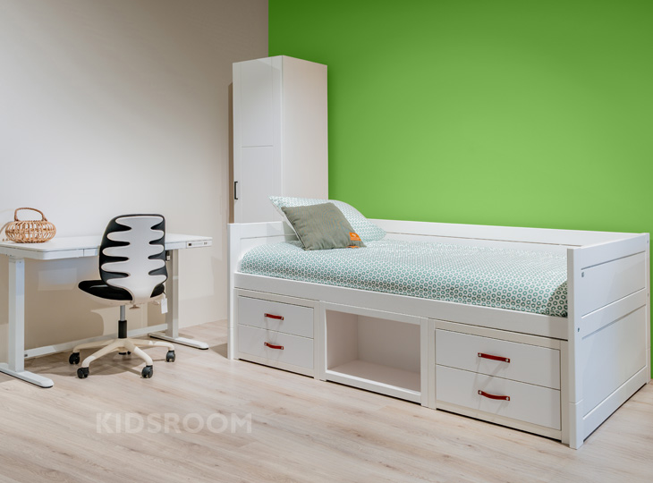 Lifetime Tienerkamer - Kajuitbed 120x200 en Bureau | Groen