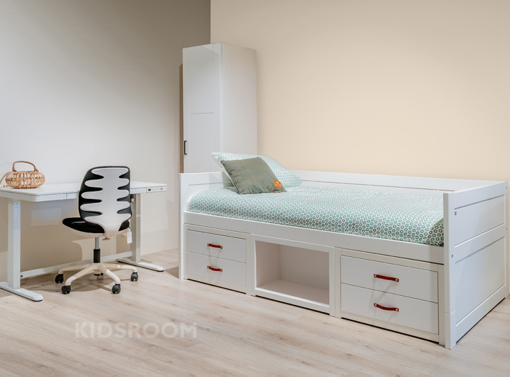 Lifetime Tienerkamer - Kajuitbed 120x200 en Bureau | Hout