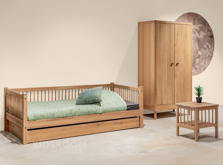 Vipack Forrest Eiken Kinderkamer Met Nachtkastje | Hout