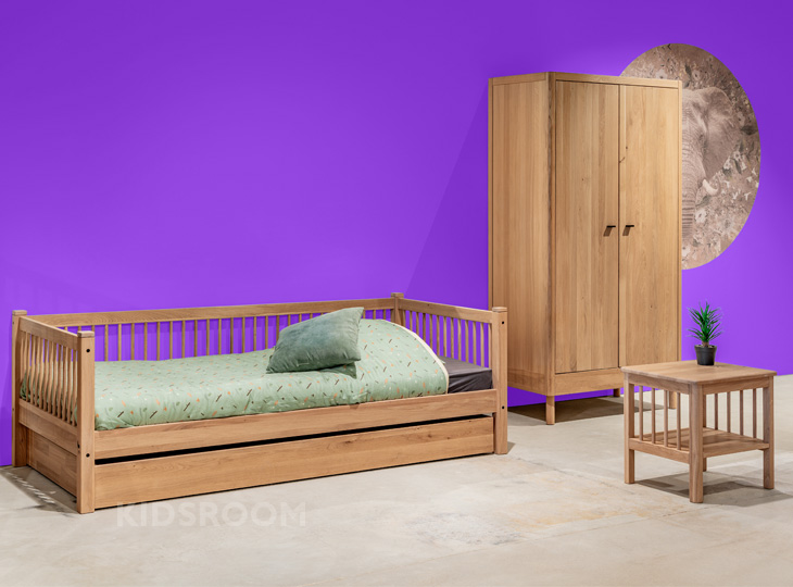 Vipack Forrest Eiken Kinderkamer Met Nachtkastje | Paars