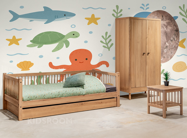 Vipack Forrest Eiken Kinderkamer Met Nachtkastje | Zee